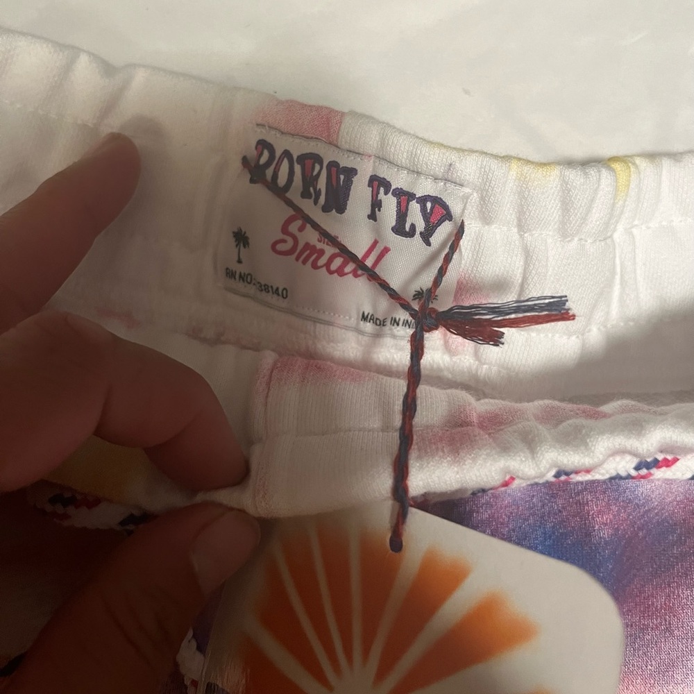 Born to fly Colorful Sunset Palm Tree Shorts size small - Picture 5 of 6